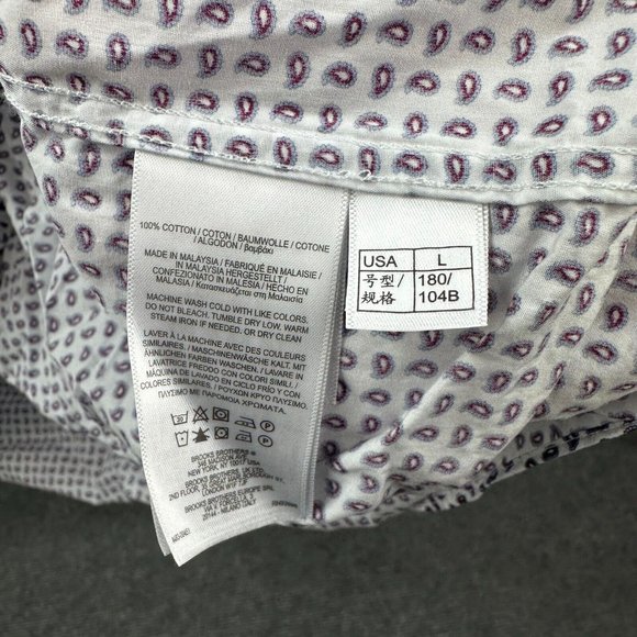Brooks Brothers Shirt Mens Large Blue White Luxury Collection Comfort Classic - Picture 6 of 11